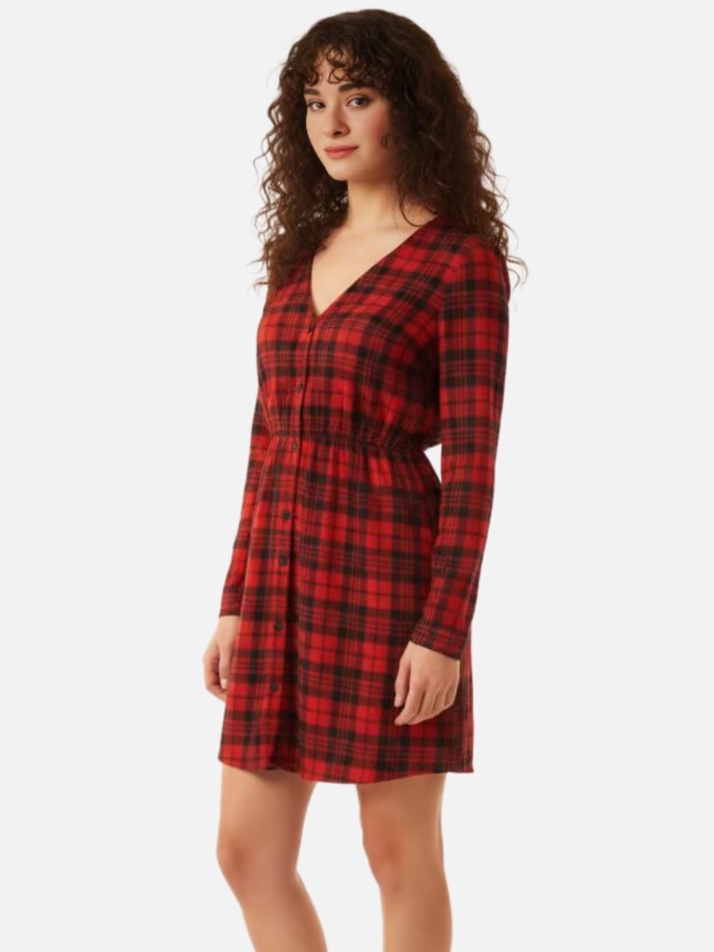 NWOT Express Red Plaid Dress ❤️ size XS